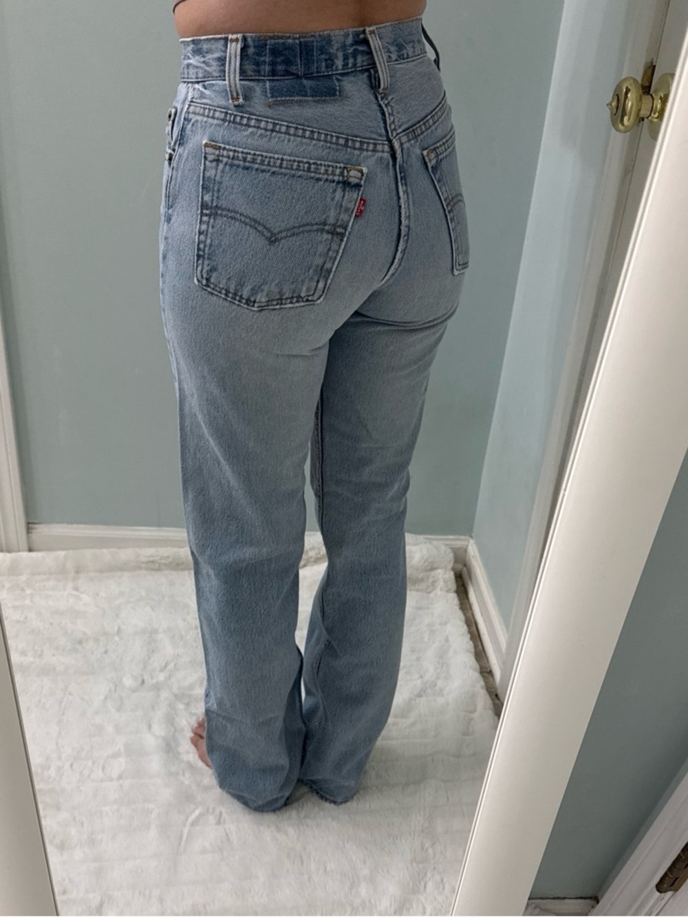 Vintage Levis 501 Jeans Faded Blue Wash Size 24 25